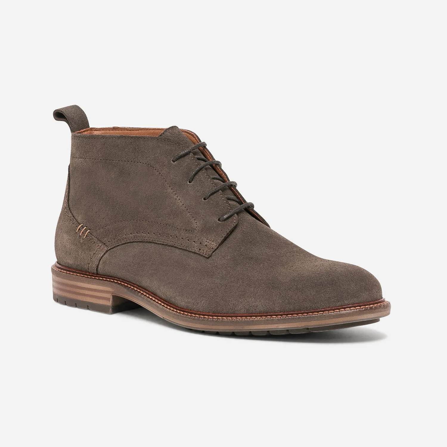 Chukka boots marron foncé en cuir velours - Boots Homme | ERAM