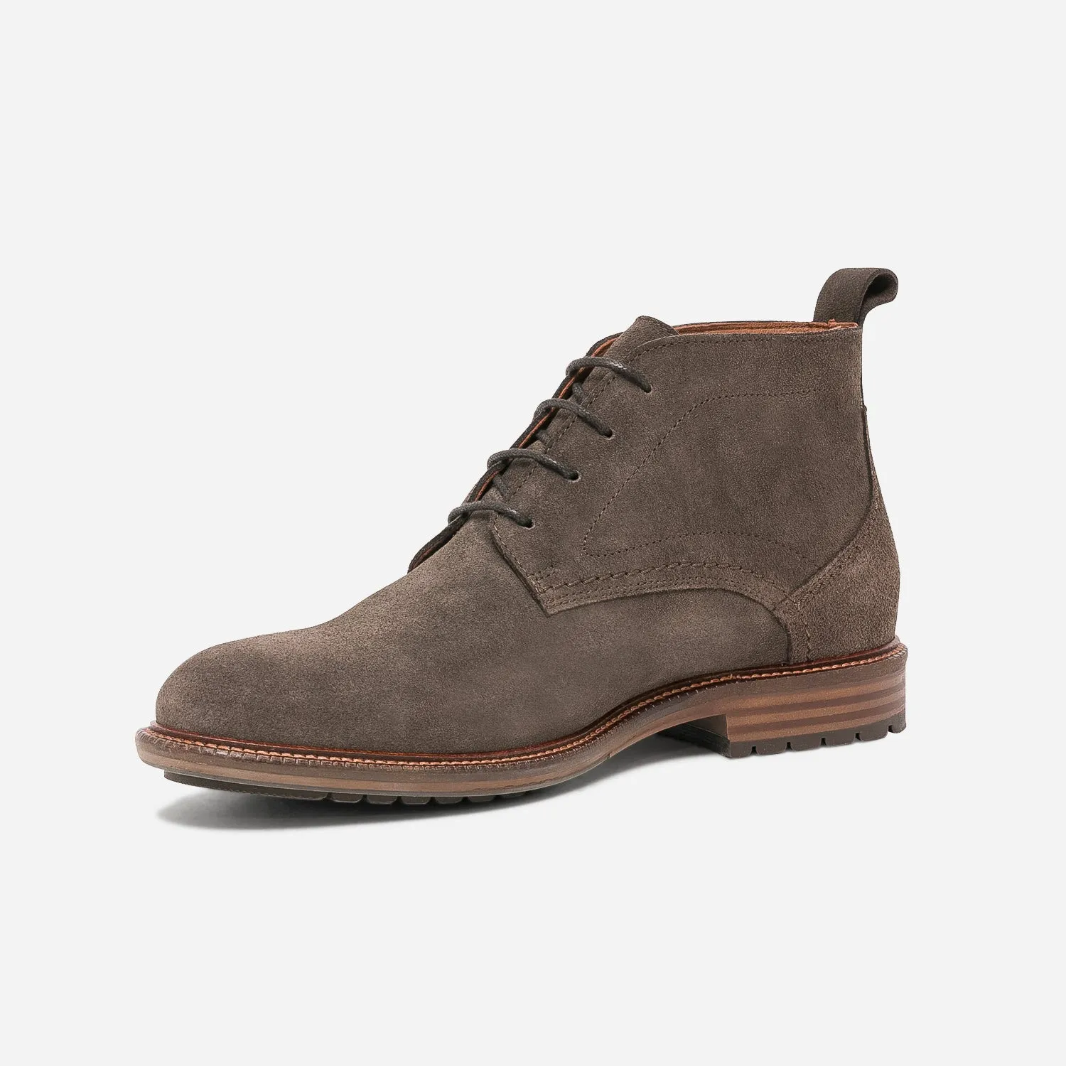 Chukka boots marron foncé en cuir velours - Boots Homme | ERAM