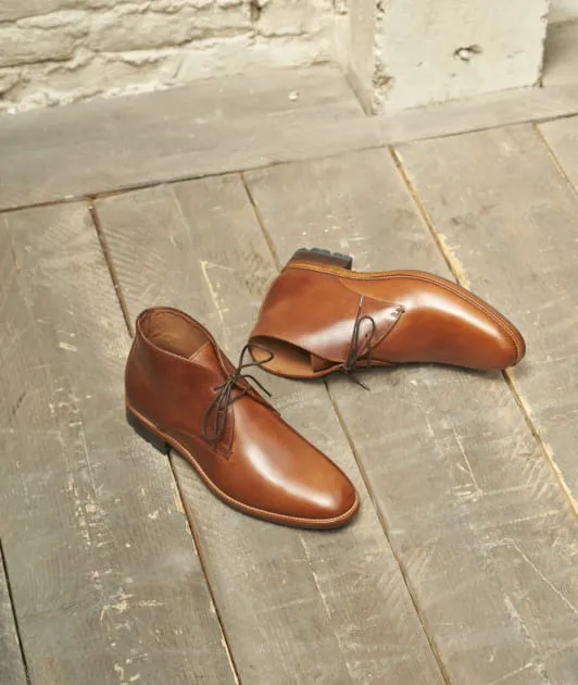 Desert Boots Cuir Cognac Homme  : L'Homme Serein à Semelles Commando