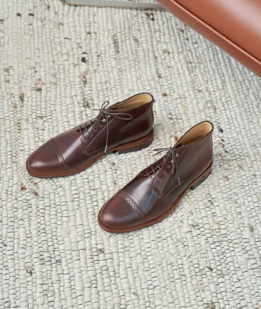 Desert Boots homme  Cuir Marron: L'Homme Difficile  semelle gomme 