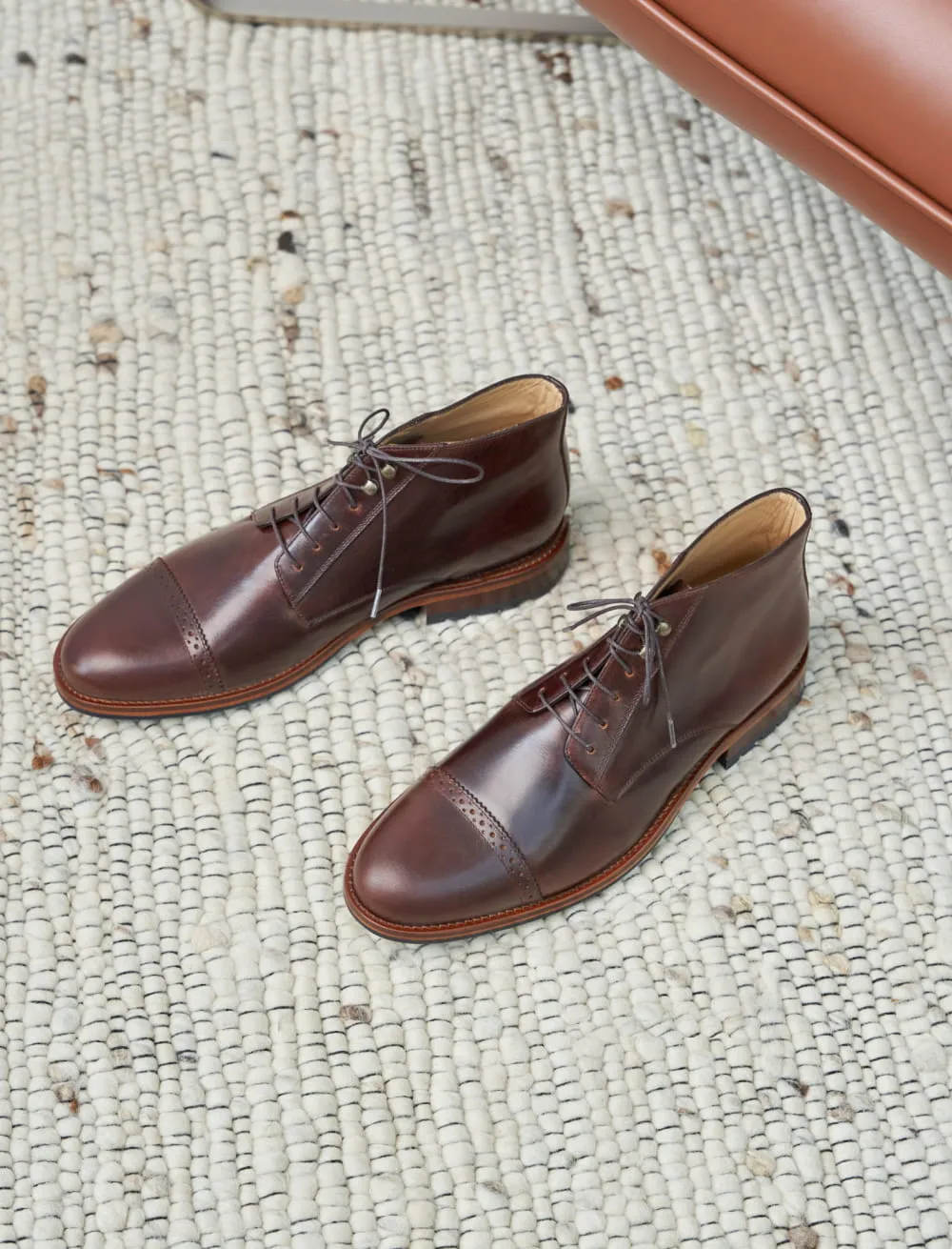 Desert Boots homme  Cuir Marron: L'Homme Difficile  semelle gomme 