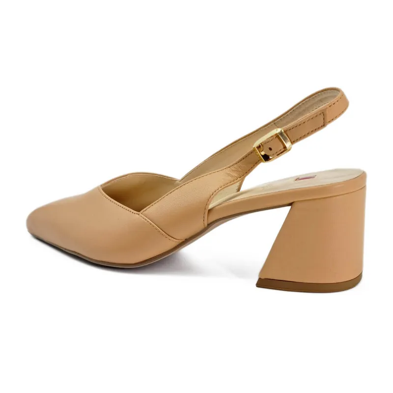 Escarpin chic en cuir nude pour femme - Hogl - Scarpe chaussures