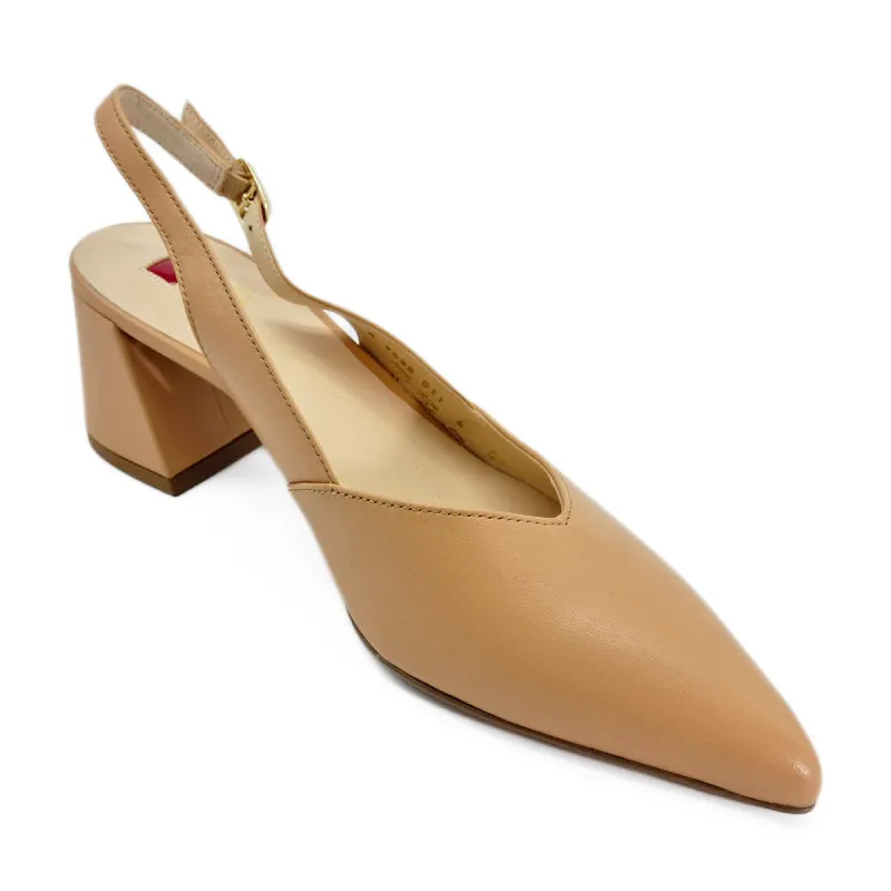 Escarpin chic en cuir nude pour femme - Hogl - Scarpe chaussures