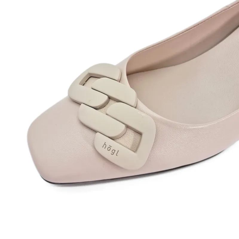 Escarpin cuir nude pour femme - Hōgl - Scarpe chaussures