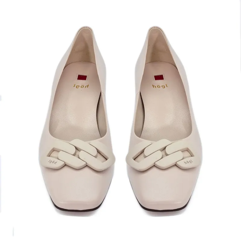 Escarpin cuir nude pour femme - Hōgl - Scarpe chaussures