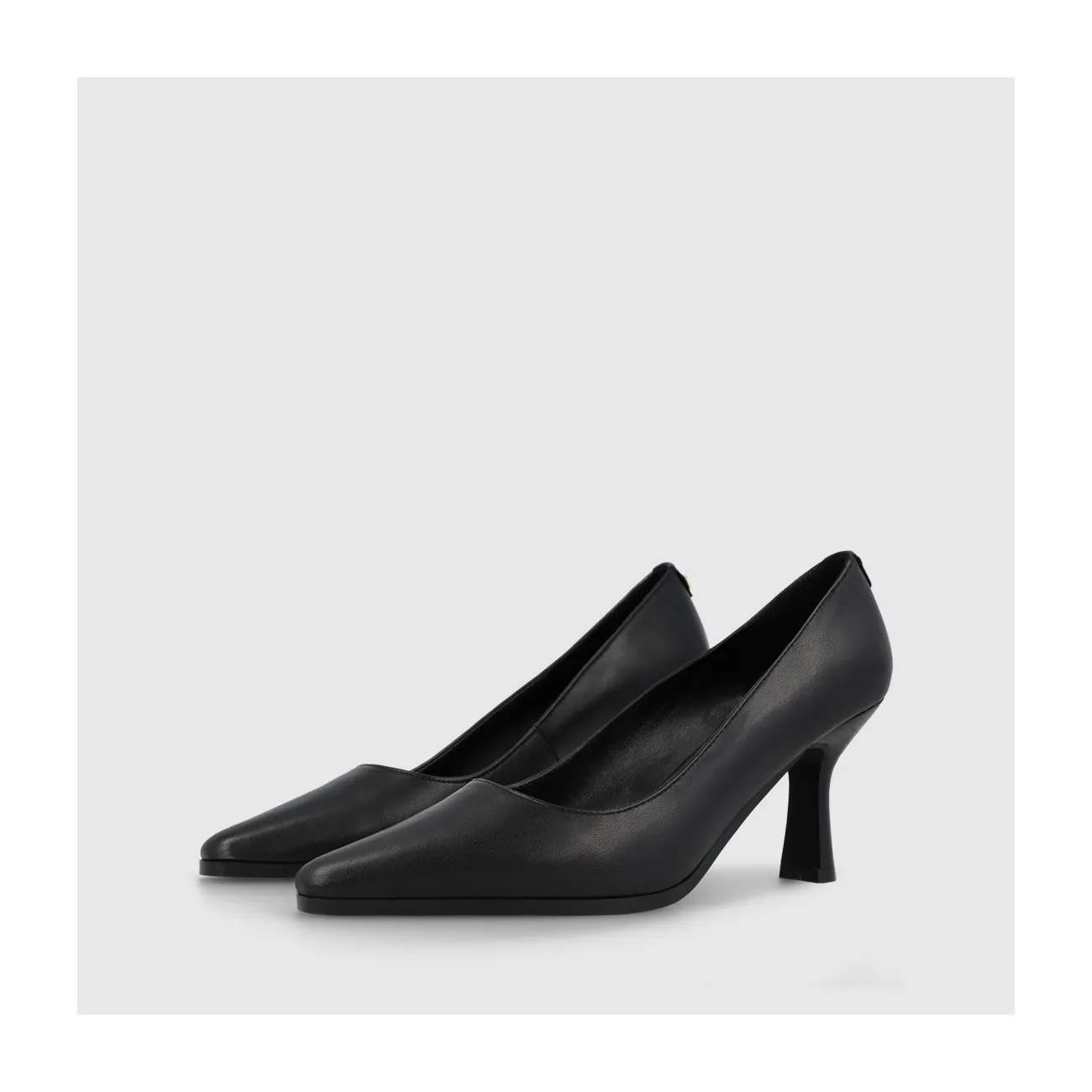 Escarpins femme à pointe fine en cuir noir | LODI Chaussures femme en ligne.