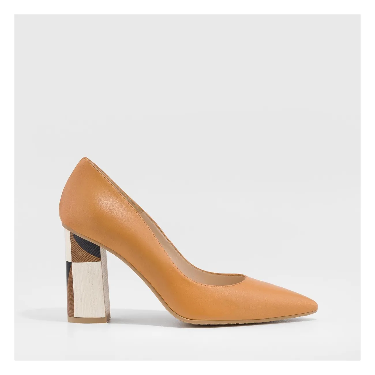 Escarpins Shena-GE en cuir camel | Chaussures femme LODI en ligne