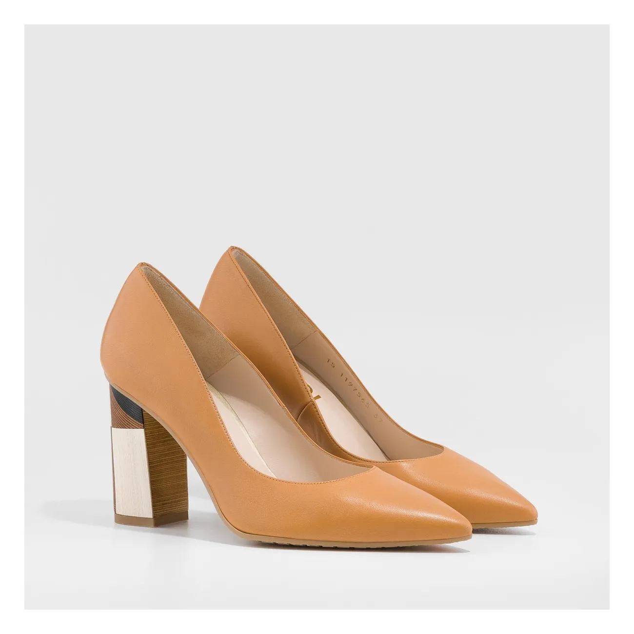 Escarpins Shena-GE en cuir camel | Chaussures femme LODI en ligne