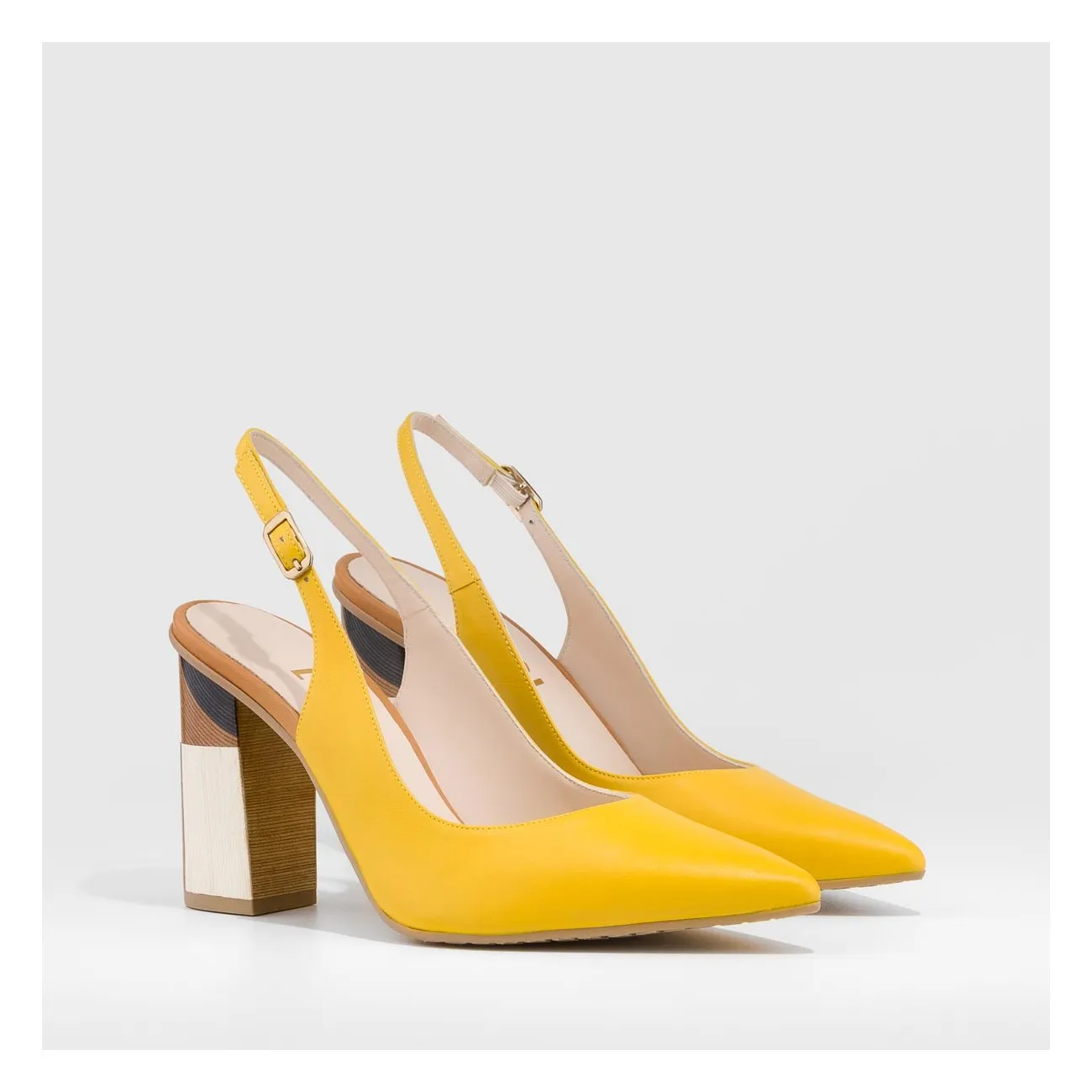 Escarpins Sorea-GE en cuir couleur jaune | LODI Chaussures femme online