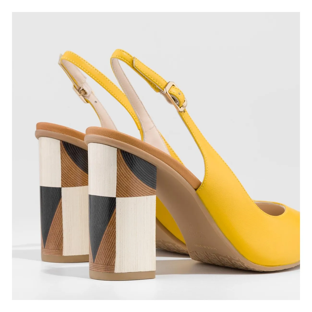 Escarpins Sorea-GE en cuir couleur jaune | LODI Chaussures femme online