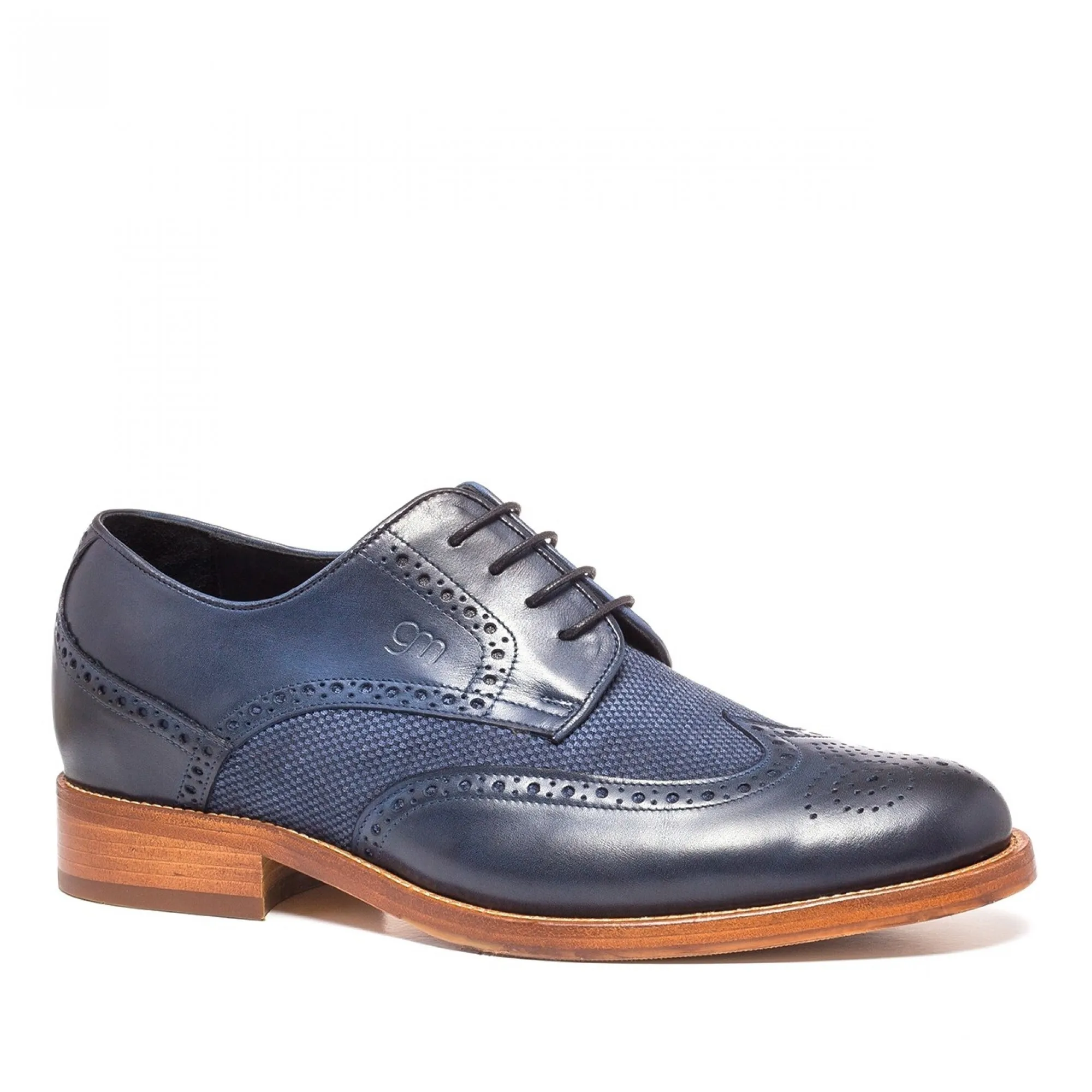 Hoxton - Classiques chaussures rehaussantes en Mélange cuir/tissu de 6 cm à 8 cm en plus