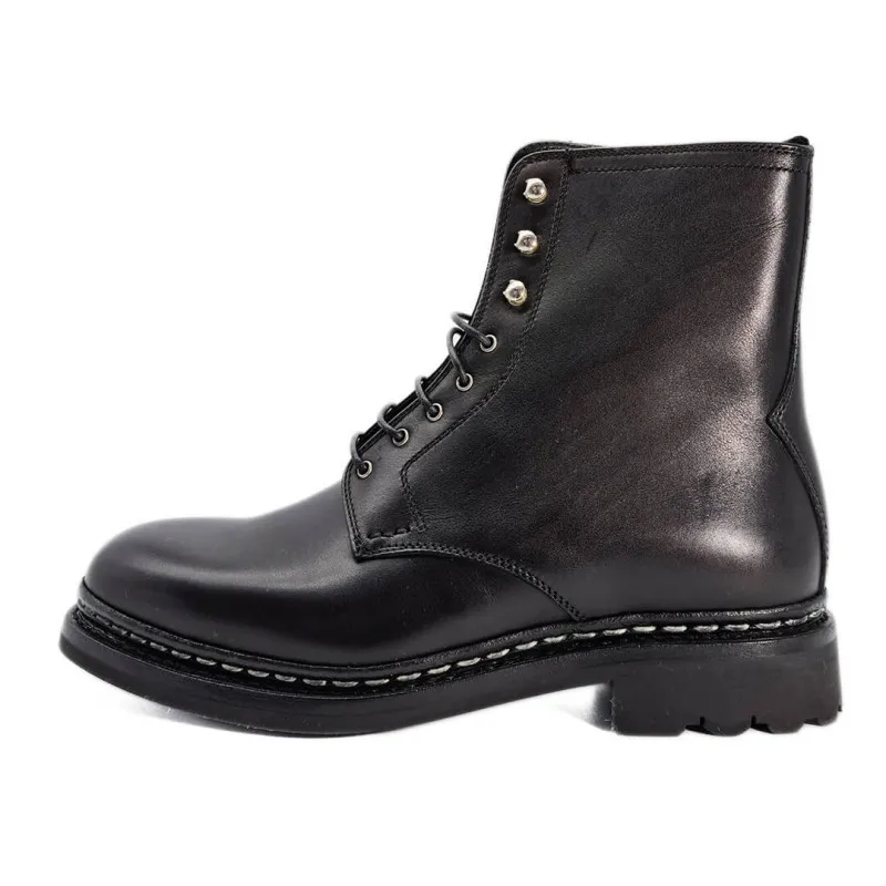 La boots biker moderne en cuir noir - Heschung - Scarpe chaussures