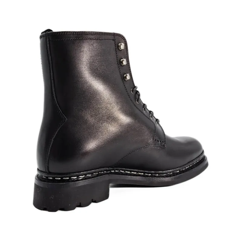 La boots biker moderne en cuir noir - Heschung - Scarpe chaussures