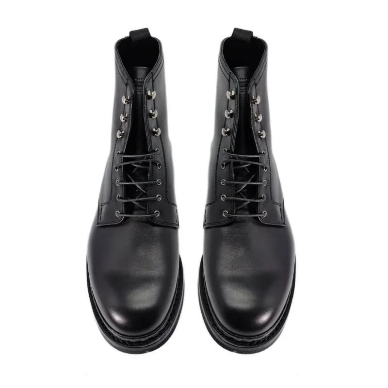 La boots biker moderne en cuir noir - Heschung - Scarpe chaussures