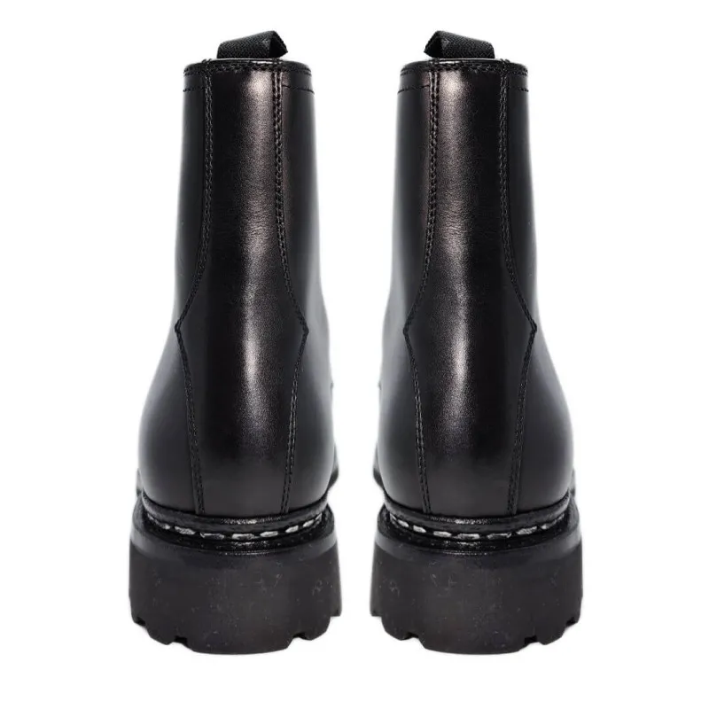 La boots biker moderne en cuir noir - Heschung - Scarpe chaussures