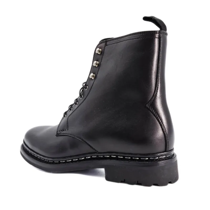 La boots biker moderne en cuir noir - Heschung - Scarpe chaussures