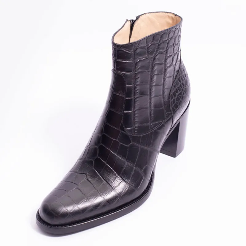 La boots en cuir FREE LANCE, imprimé crocodile - Scarpe chaussures