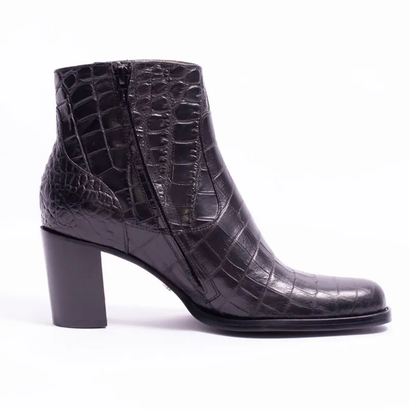 La boots en cuir FREE LANCE, imprimé crocodile - Scarpe chaussures