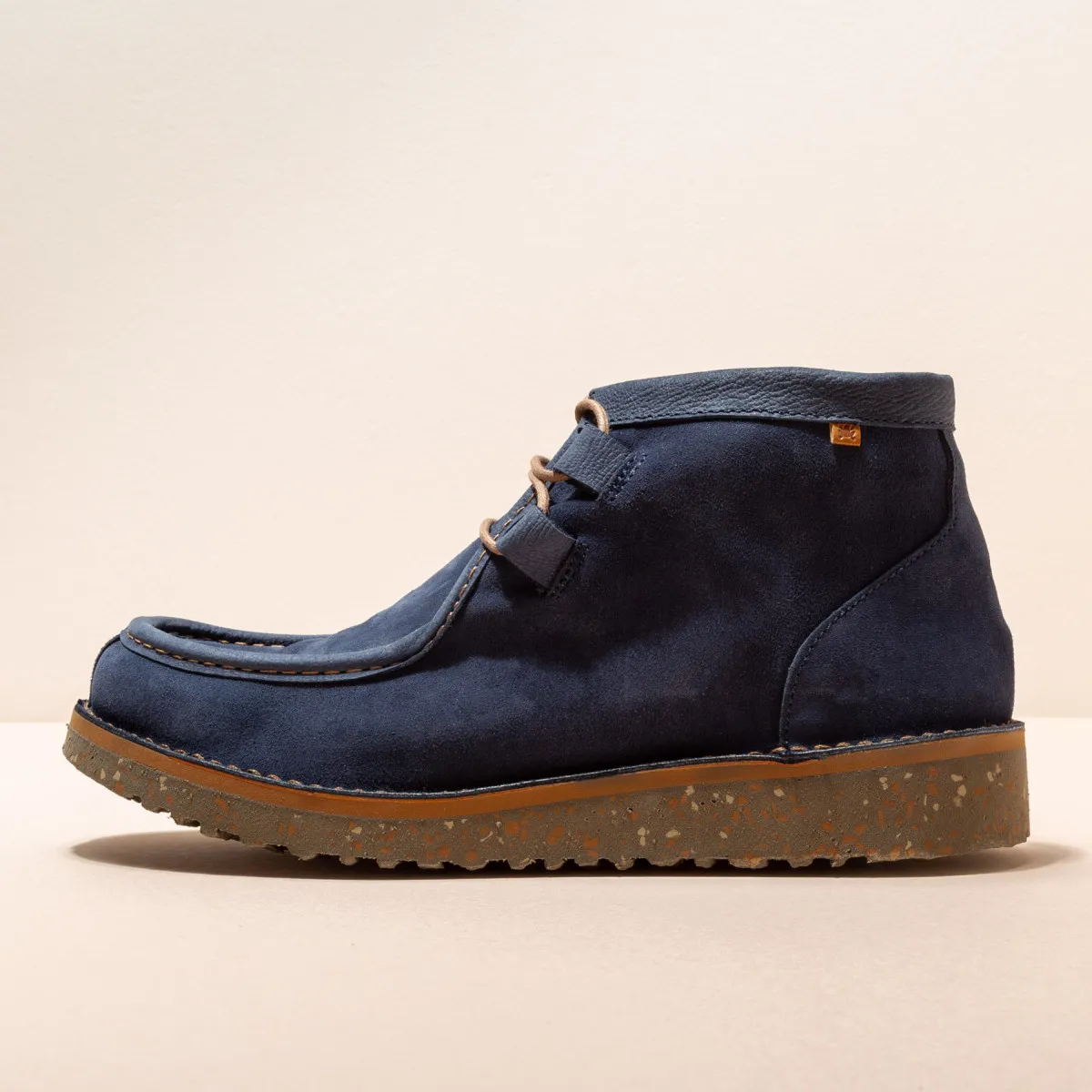 Low boots en cuir suédé - Bleu Marine