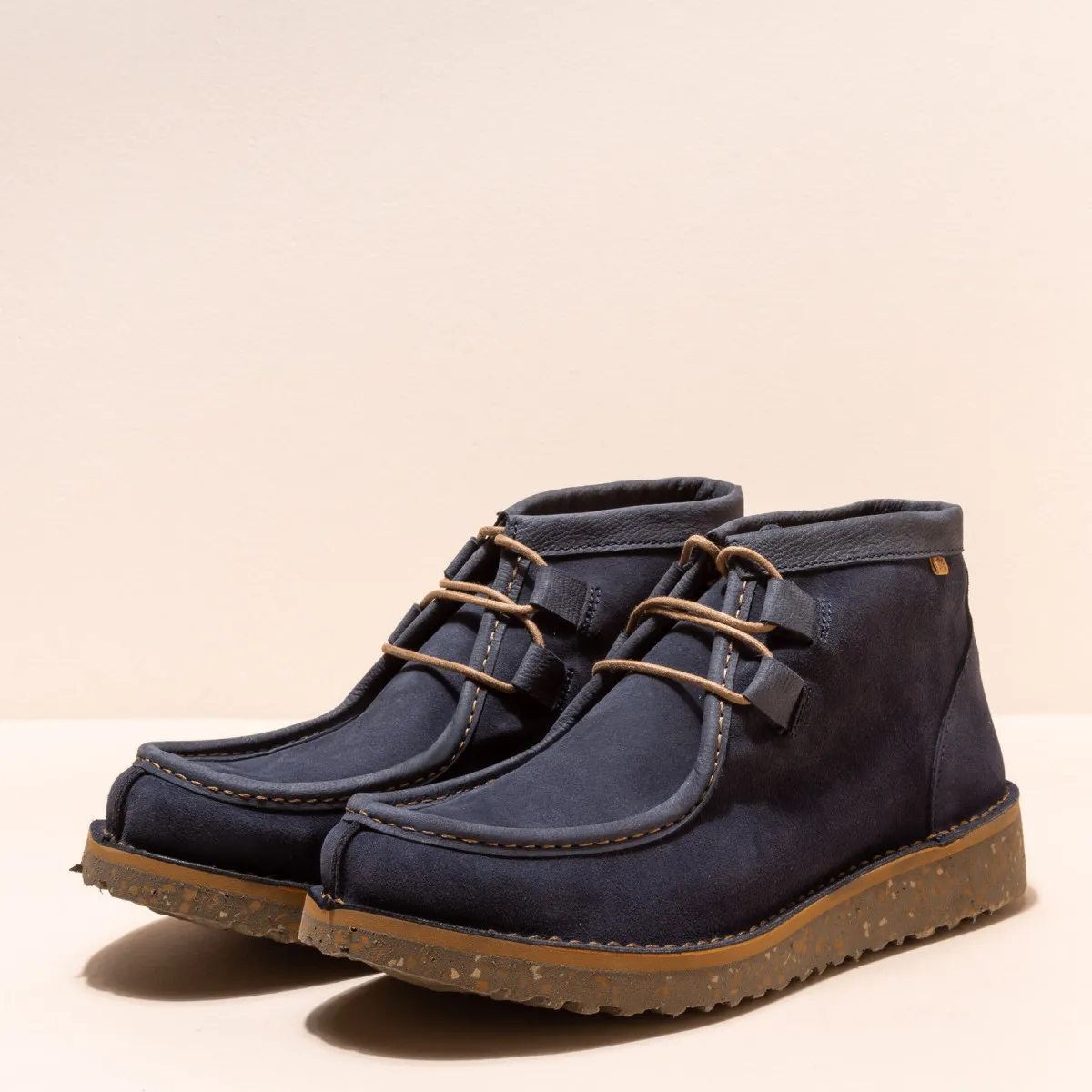 Low boots en cuir suédé - Bleu Marine