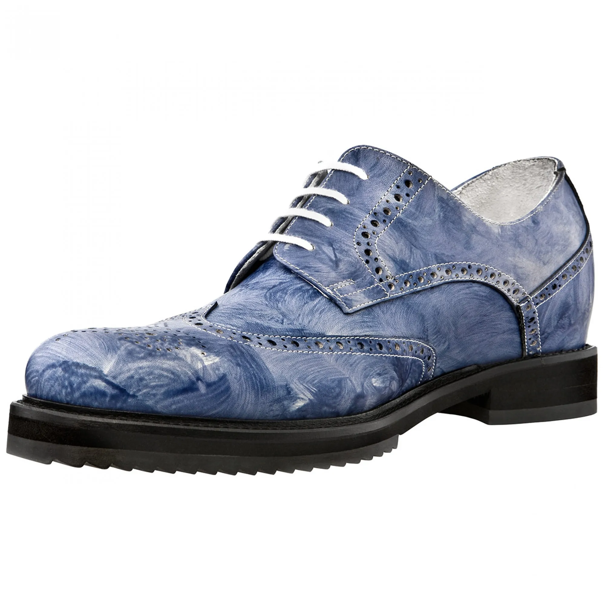 Monet - Classiques chaussures rehaussantes en Cuir Pleine Fleur de 6 cm à 8 cm en plus