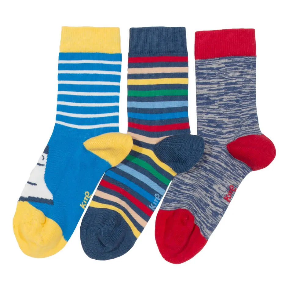 Pack de 3 paires de chaussettes multicolores Pointure 23/26