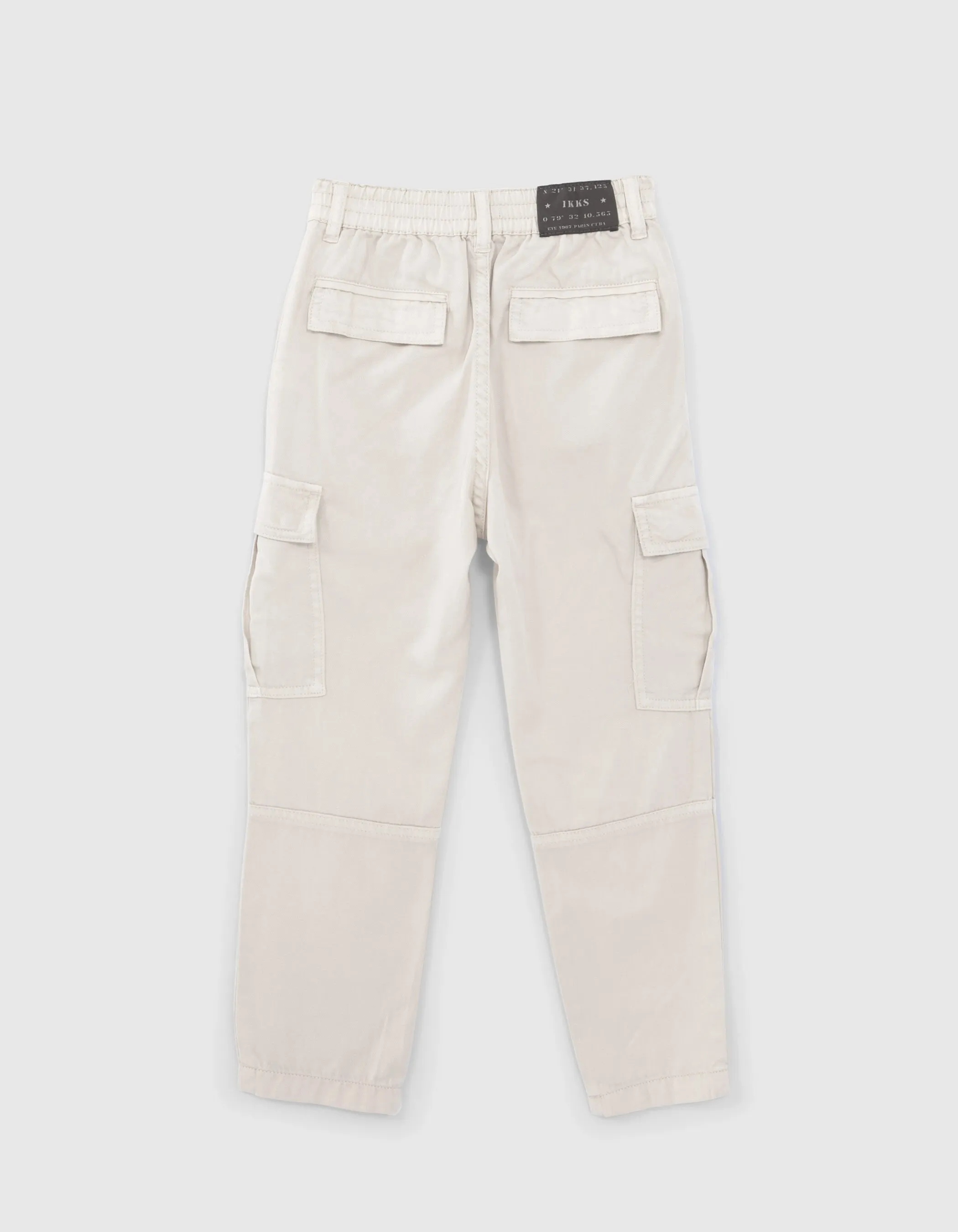 Pantalon BATTLE beige taille élastiquée garçon