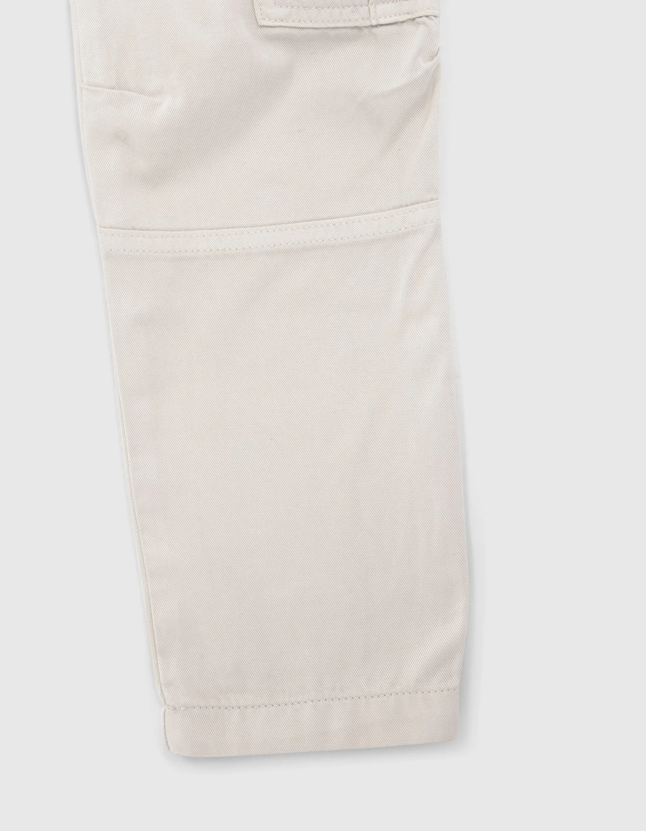 Pantalon BATTLE beige taille élastiquée garçon