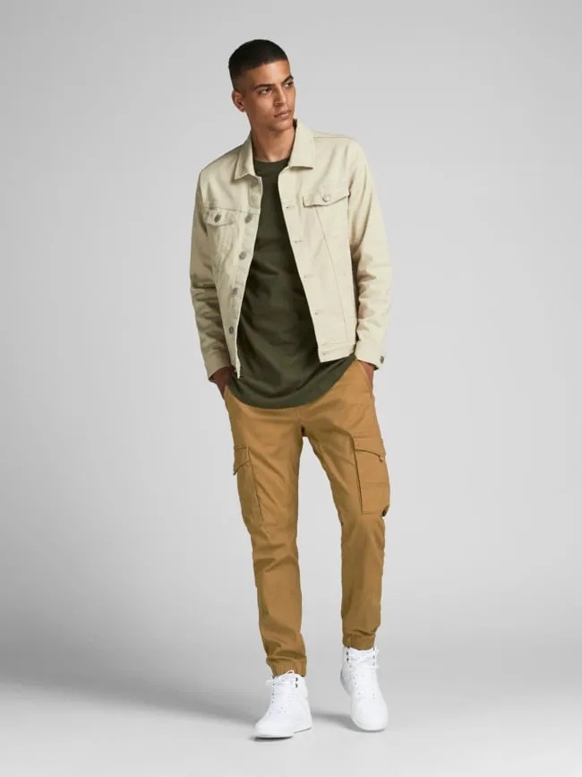 Pantalon cargo multi-poches flake marron homme - Jack & Jones | wimod