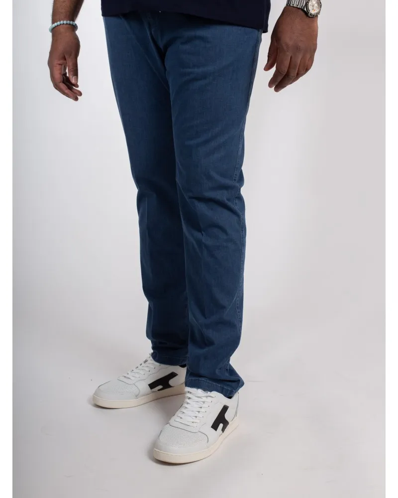 Pantalon chino Bugatti grande taille bleu indigo - Size-factory