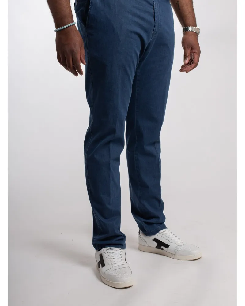 Pantalon chino Bugatti grande taille bleu indigo - Size-factory