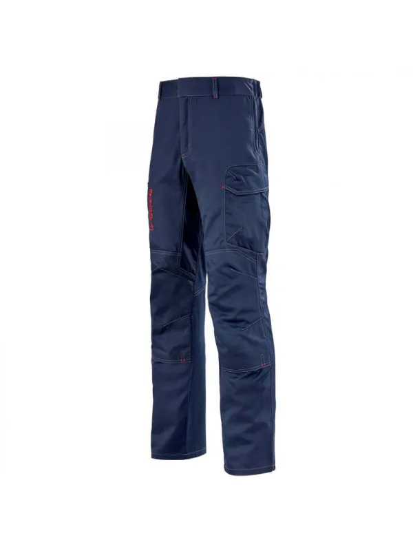 Pantalon de travail ergonomique multirisques bleu marine aetius