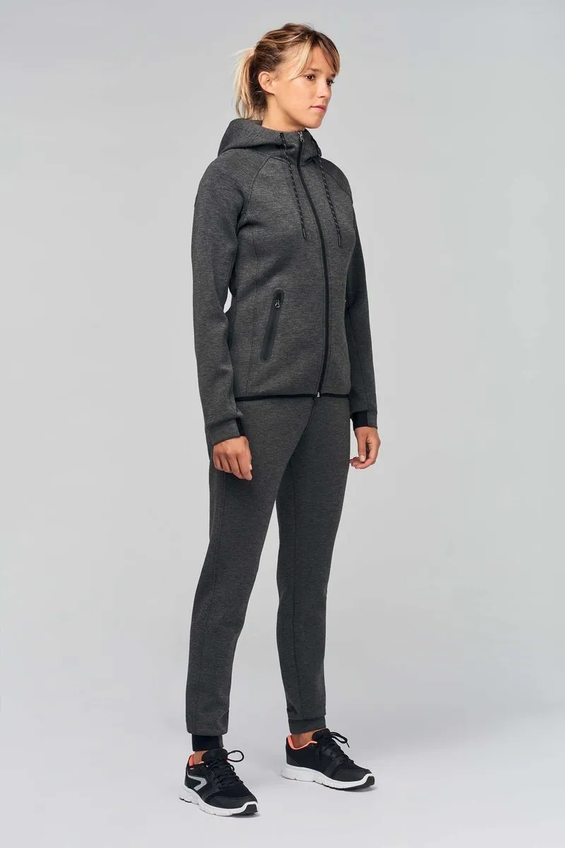 Pantalon jogging urban - PA1009 - femme - gris chiné foncé 