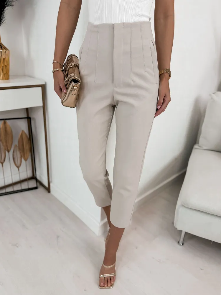 PANTALON LINKO BEIGE FONCÉ