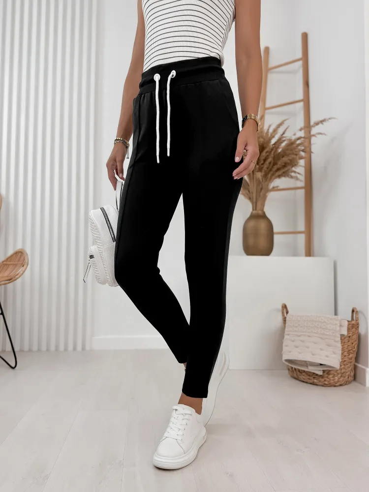 PANTALON SABLE NOIR