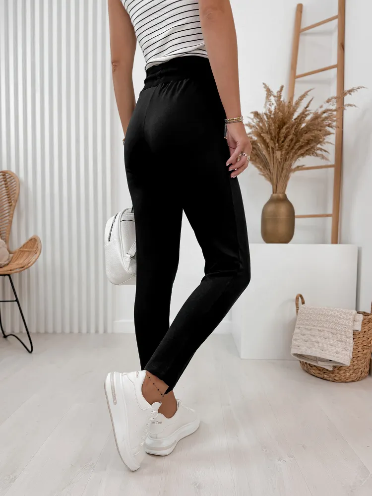 PANTALON SABLE NOIR