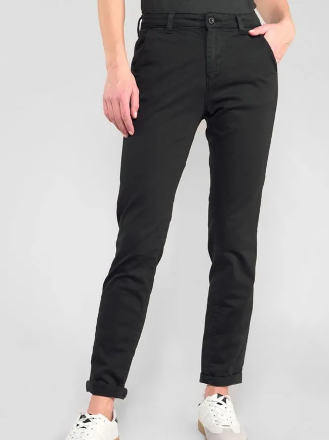 Pantalon slim dily 6 noir femme - Le Temps Des Cerises | wimod