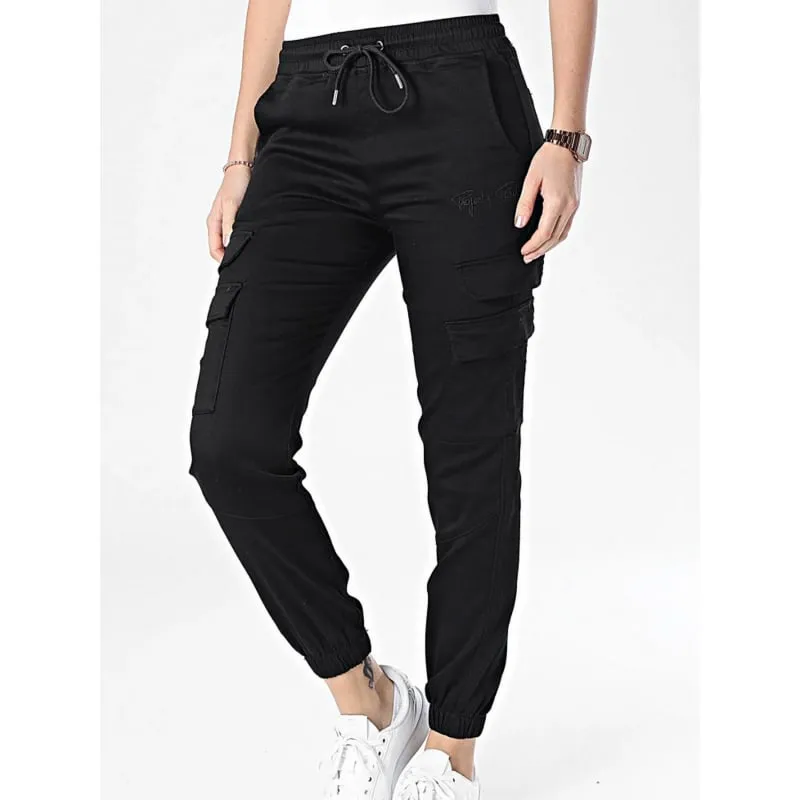 Pantalon slim rayé poplin bleu blanc femme - Tommy Hilfiger | wimod