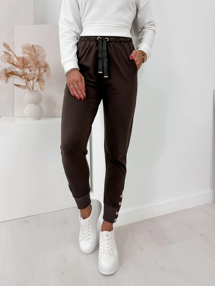 PANTALON ZERIA BRUN FONCÉ