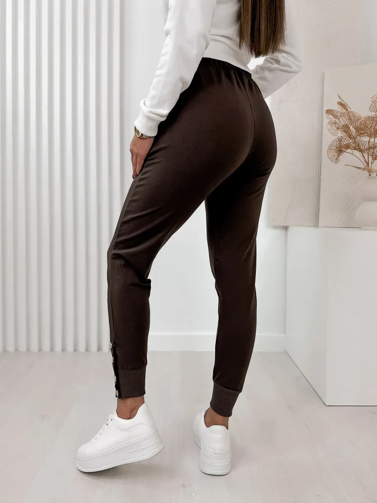 PANTALON ZERIA BRUN FONCÉ