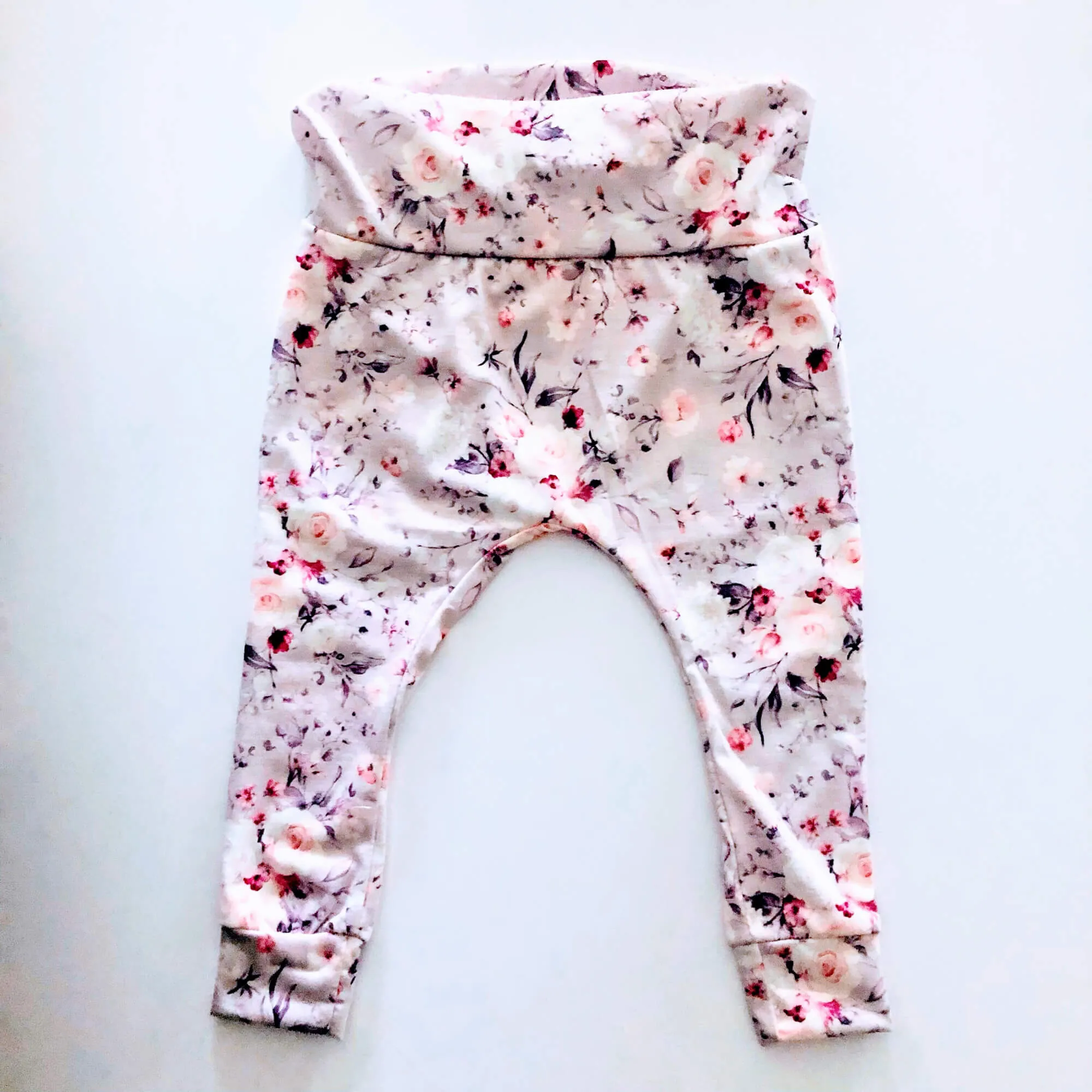 Pantalon évolutif 0-24 mois Floral blanc