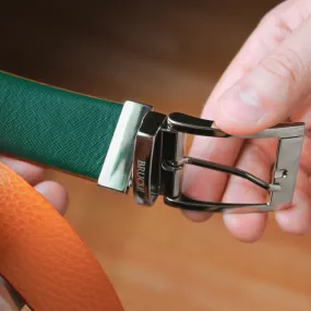 Reversible green and orange belt