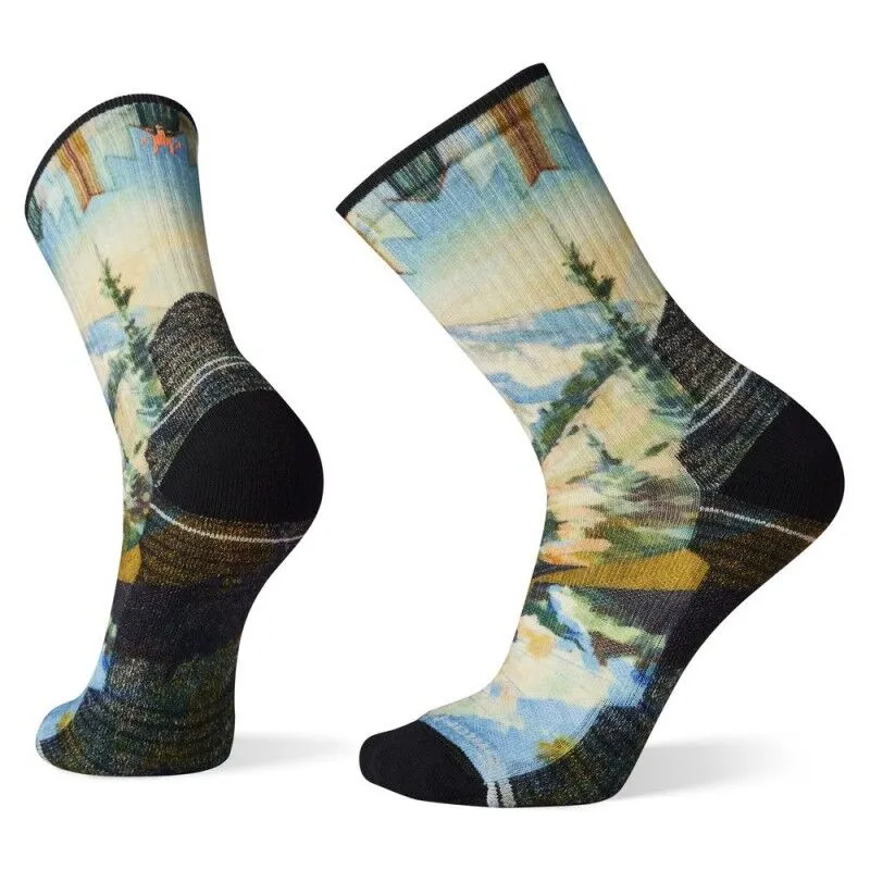 Smartwool Performance Hike Light Cushion Mountain Print Crew - Chaussettes randonnée | Hardloop