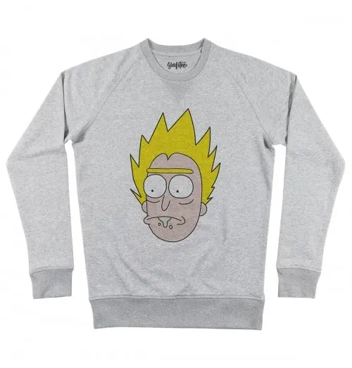 Sweat Rick Super Guerrier - Sweatshirt Rick Sanchez x DBZ | Grafitee