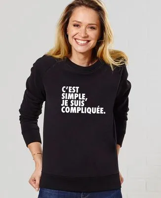 Sweatshirt homme C'est simple je suis compliqué