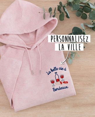 Sweatshirt homme La belle vie à brodé personnalisé