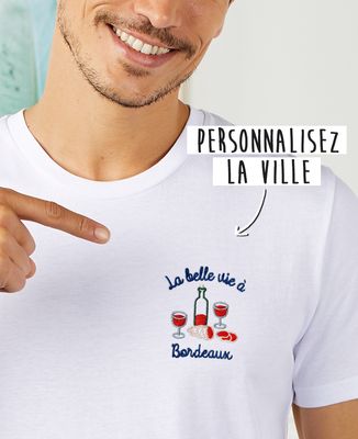 Sweatshirt homme La belle vie à brodé personnalisé