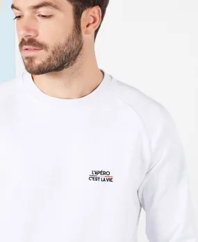 Sweatshirt homme L'apéro c'est la vie (brodé)