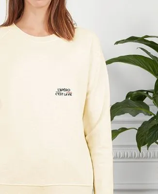 Sweatshirt homme L'apéro c'est la vie (brodé)