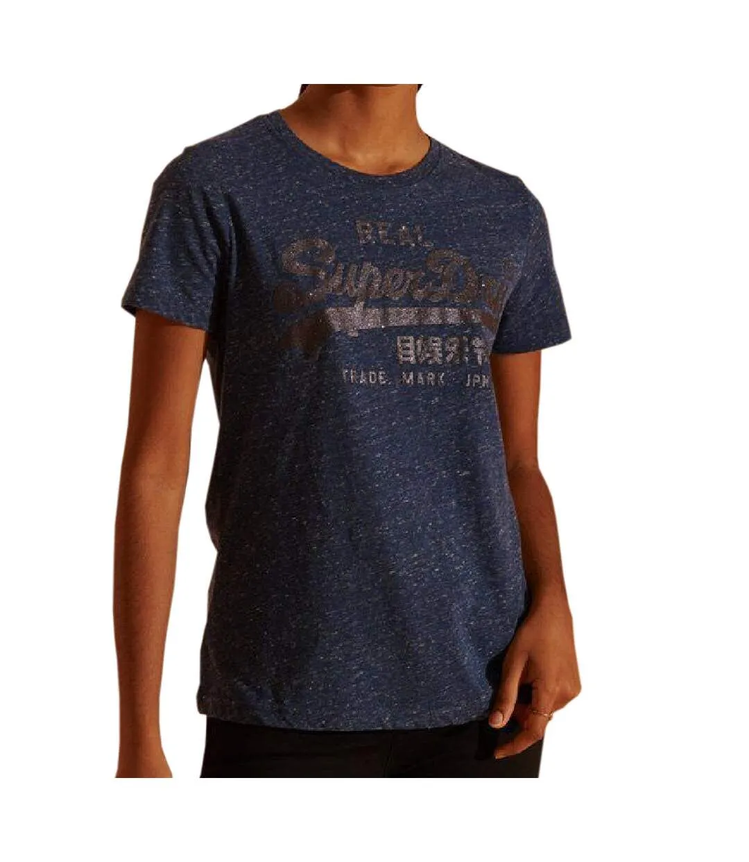 T-shirt Bleu Femme Superdry Glitter